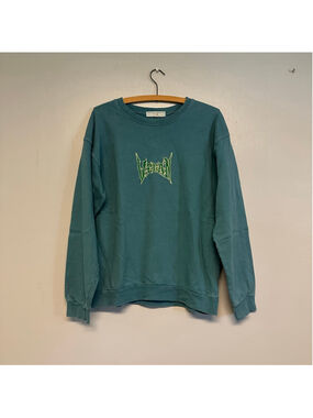 Project Social T Urban Outfitters Teal Vegan Graphic Sweatshirt small medium